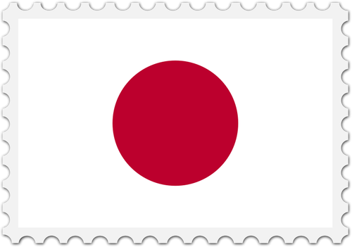 Japan flagg stempel