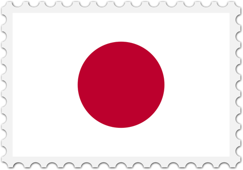 Japan flag stamp