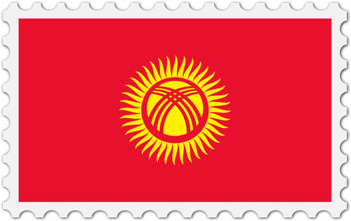 Cap bendera Kirgizstan