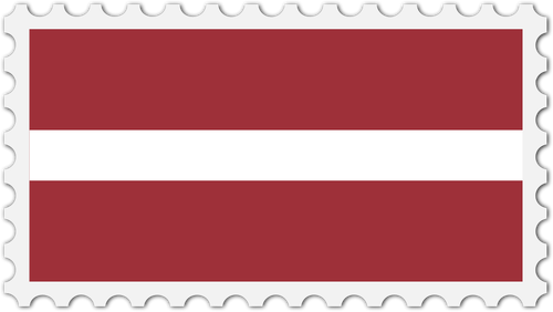 Latvia flagg stempel