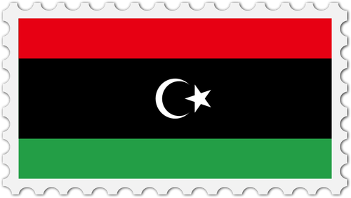 Libya flag stamp