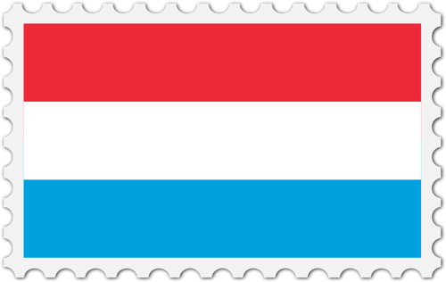 Luxembourg flag stamp