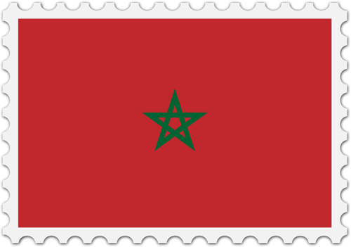 Marokko flagg stempel