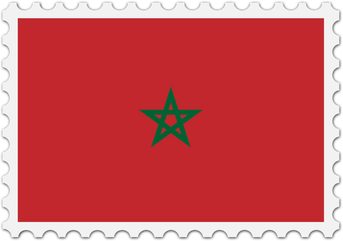 Timbre de drapeau Maroc