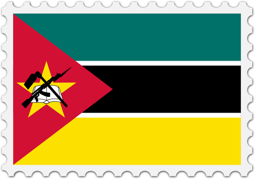 Mosambik flagget stempel