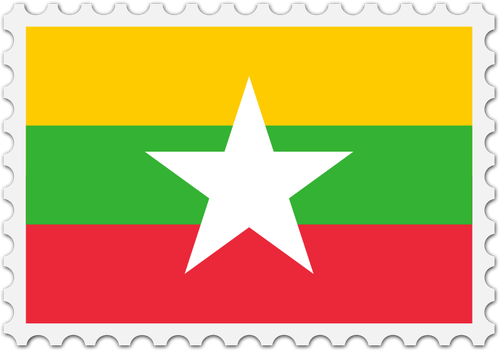 Myanmar Flagge Stempel