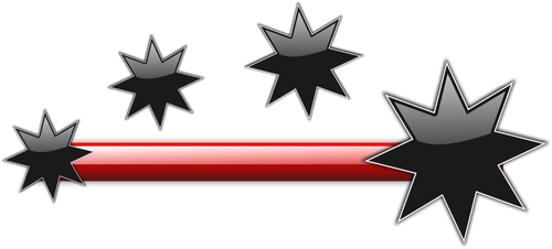 Black glossy stars vector illustration