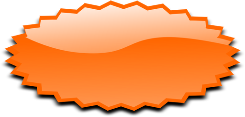 Oval formade orange stjärna vektorbild