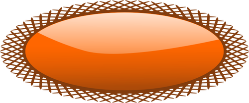 Ovale vormknop met netto stijl grensbeeld vector