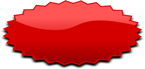 شكل بيضاوي رسم متجه نجمة حمراء