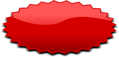 Oval formade röda stjärnan vektor ritning