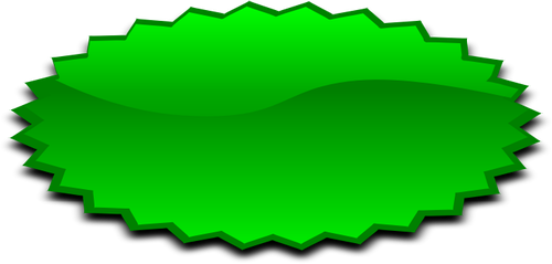 האיור וקטורית כוכב ירוק בצורת אליפסה