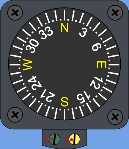 Compás magnético vector de la imagen