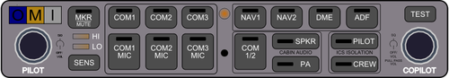 Seni kontemporer penerbangan audio panel vektor klip