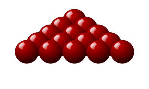 Röd snooker bollar