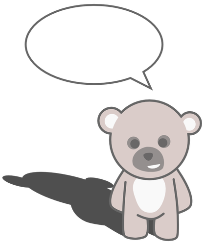 Sprechende Teddybär-Vektor-ClipArt