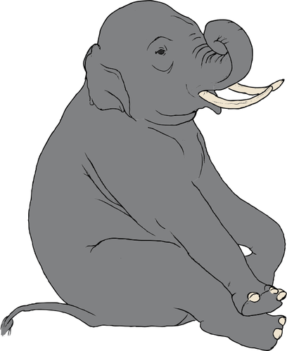 Elefante seduto