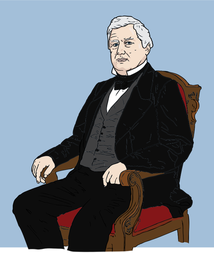 Millard Fillmore vektorové kreslení