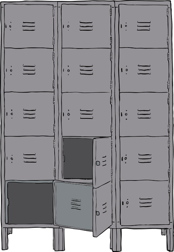 Векторное изображение шкафчиков