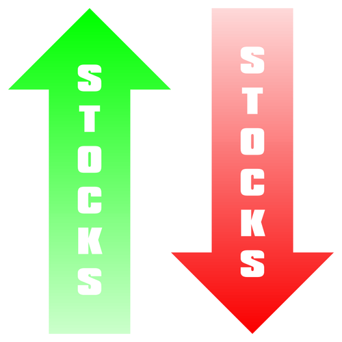 Tren saham vektor grafis