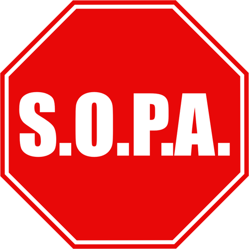 S.O.P.A. symbol vektor illustration.