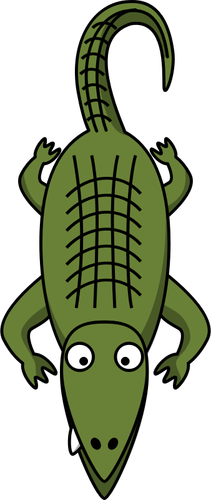 Clipart vectorial de cocodrilo de la historieta