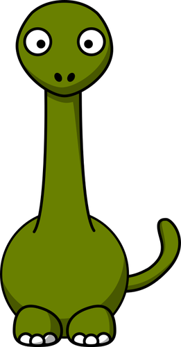 Cartoon afbeelding van een dinosaurus