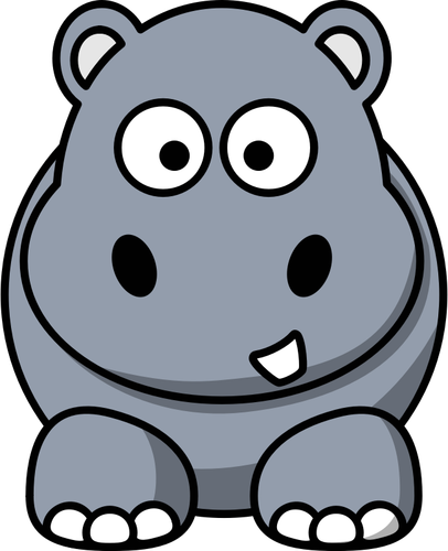 Векторная графика мультфильм happy hippo