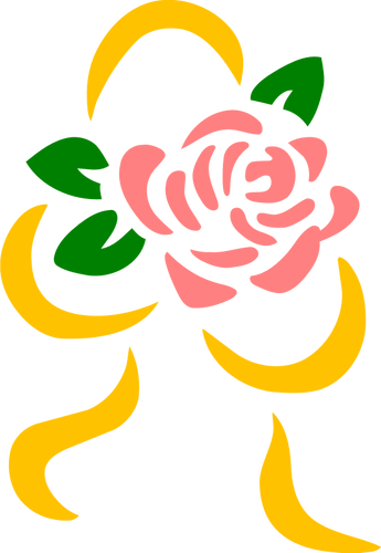 Stylized rose silhouette