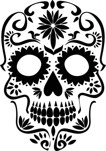 صورة ظلية جمجمة زخرفية