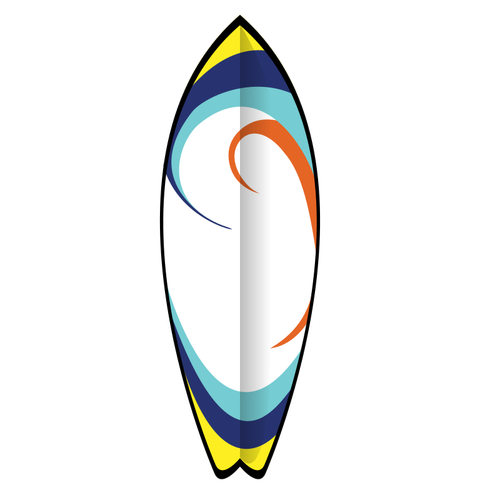 Imagem de vetor de prancha de surf de verão