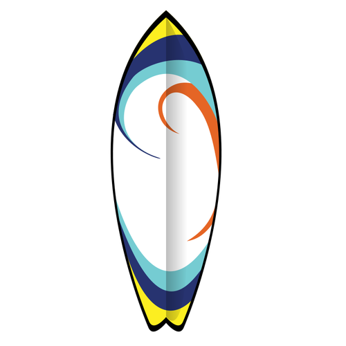 Verano surf vector de la imagen