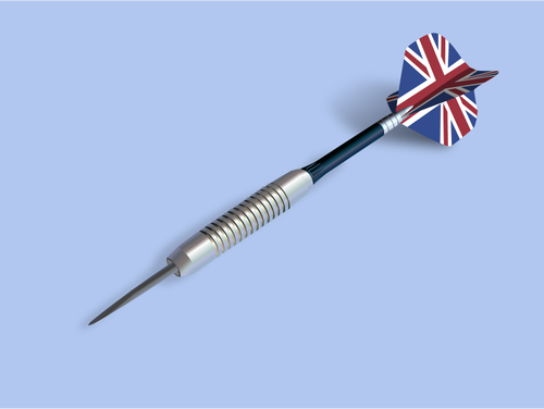 Fotorealistische dart met UK kleuren vector afbeelding