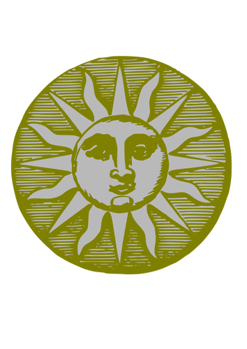 Símbolo del sol vintage