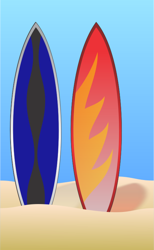 Tablas de surf vector illustration