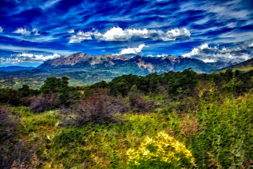 Surrealistisch landschap van Colorado