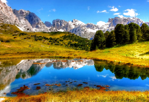 Alpes italianos surrealistas