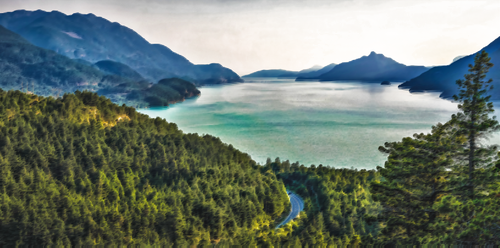 超现实山湖全景