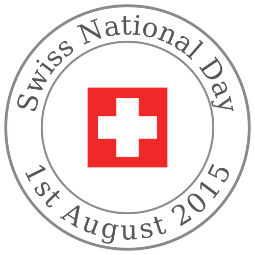 Image of Swiss National Day round sign