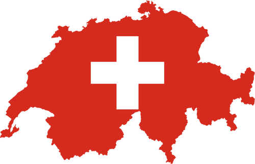 Swiss peta dan bendera