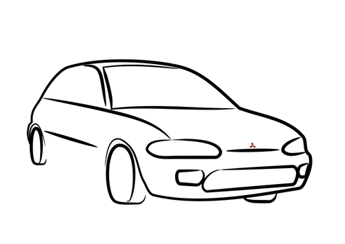 Motorfordon disposition vektorritning