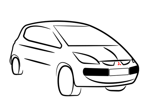 Car outline vector image