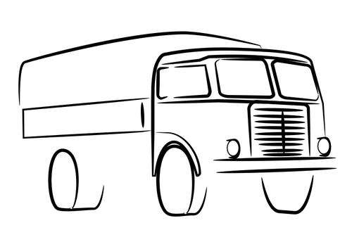 Gráficos de vetor de contorno de caminhão