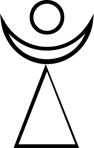 Starożytny symbol religijny z półksiężyca