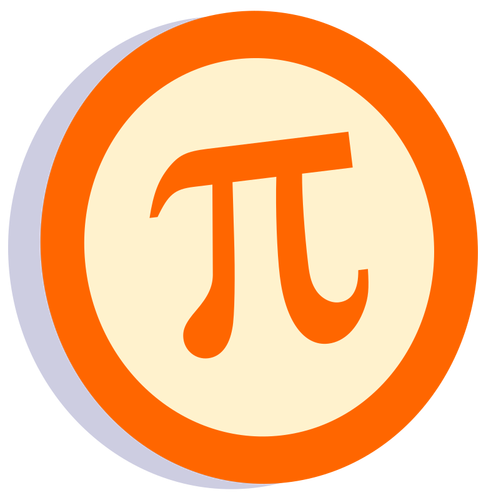 رمز Pi في دائرة