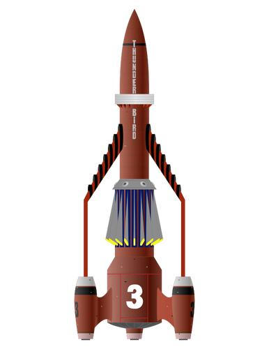 Imagem vetorial de foguete vermelho