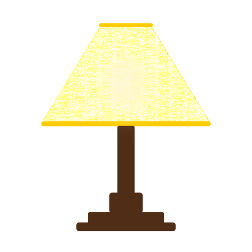 Ombre de lampe jaune