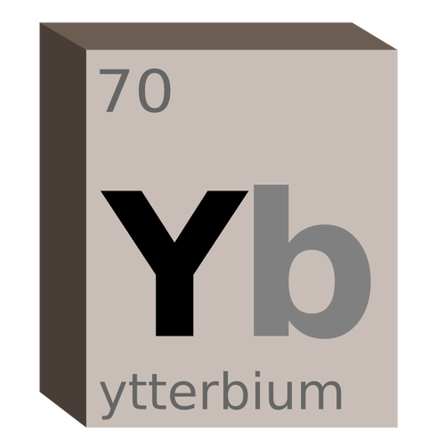 Symbole chimique de l’ytterbium