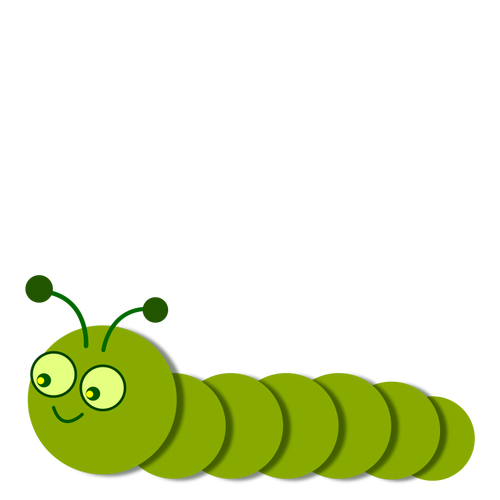 Leende grön larv