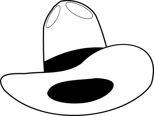 Sombrero de vaquero lineart vector de la imagen